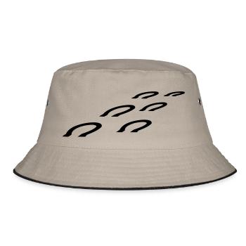 Pferd Hufe - Bucket Hat - Khaki/Schwarz - Vorne