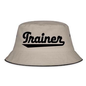 Trainer - Bucket Hat - Khaki/Schwarz - Vorne