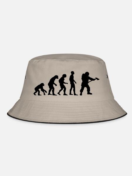 evolution Feuerwehrmann - Bucket Hat - Khaki/Schwarz - Vorne