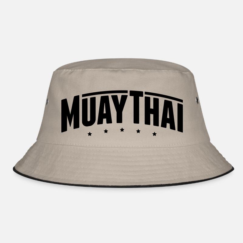 muay_thai_gn1 - Bucket Hat - Khaki/Schwarz