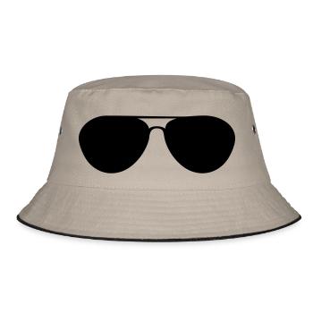 Sonnenbrille - Bucket Hat - Khaki/Schwarz - Vorne