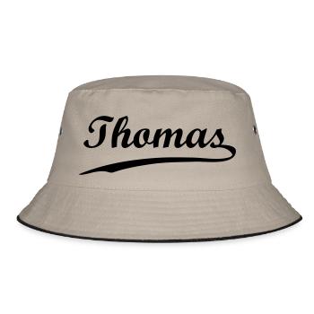 thomas - Bucket Hat - khaki/black - Front