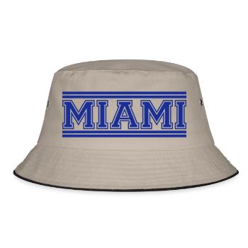 Miami États-Unis Palm Trees Beach Sun America Floride Logo - Bob - kaki/noir - Devant