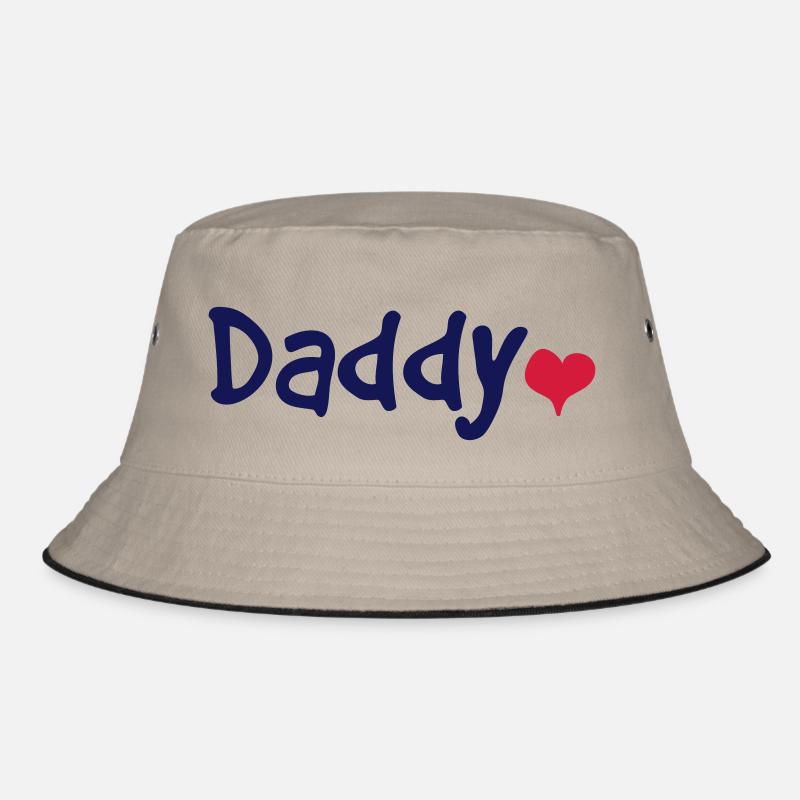 Daddy with Heart - Bucket Hat - khaki/black