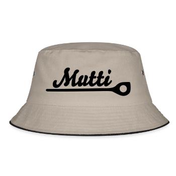 Mutti kocht! - Bucket Hat - Khaki/Schwarz - Vorne