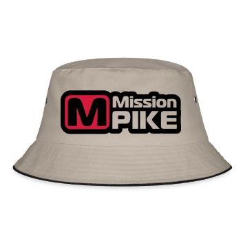 Hecht, Angeln, Fishing, MissionPike - Bucket Hat - Khaki/Schwarz - Vorne
