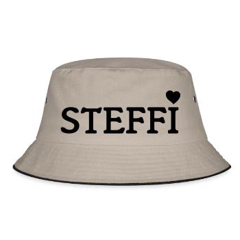 steffi_1 - Bucket Hat - Khaki/Schwarz - Vorne