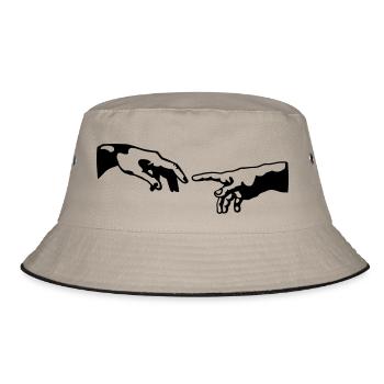 god hand hand of God - Bucket Hat - khaki/black - Front