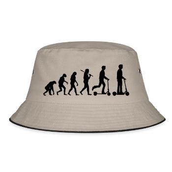 Evolution Escooter Elektroroller - Bucket Hat - Khaki/Schwarz - Vorne
