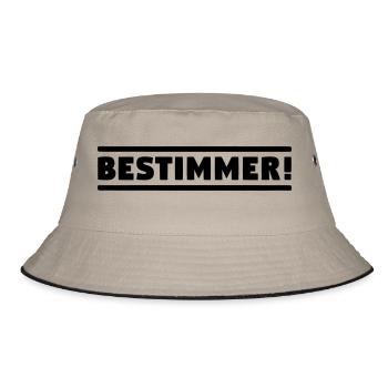 BESTIMMER! Chef Boss Anführer! Leitwolf Alphatier! - Bucket Hat - Khaki/Schwarz - Vorne