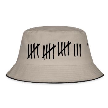 18 strokes - Bucket Hat - khaki/black - Front