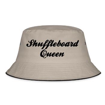shuffleboard queen - Bucket Hat - khaki/black - Front