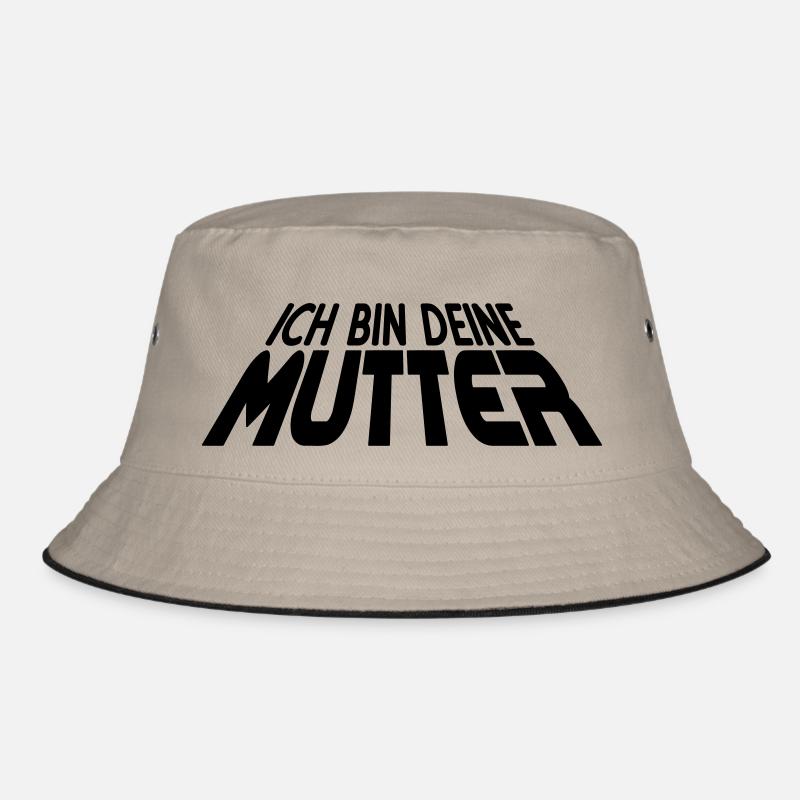 Ich bin deine MUTTER 3D (1c) - Bucket Hat - Khaki/Schwarz