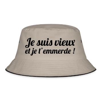 Je suis vieux et je t'emmerde ! - Bob - kaki/noir - Devant