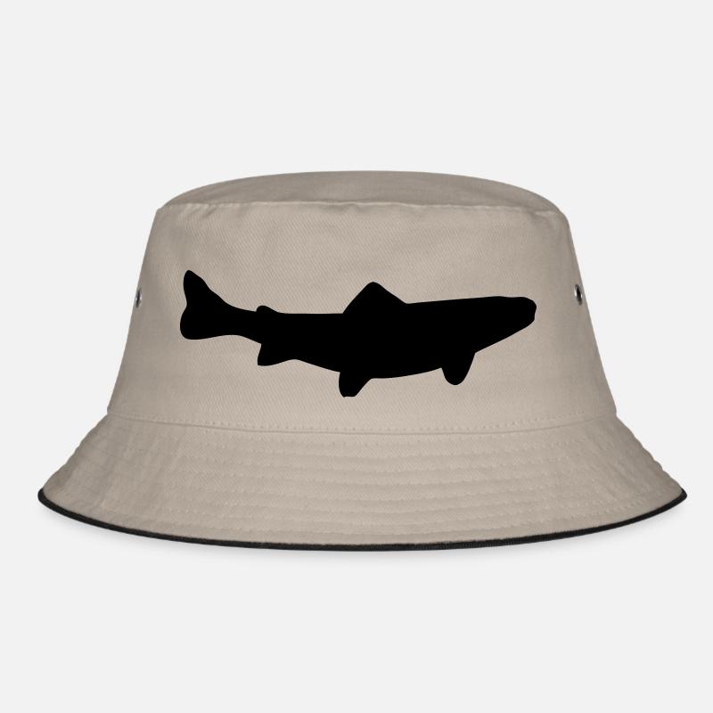 Bachforelle - Fisch - Fish - Bucket Hat - Khaki/Schwarz