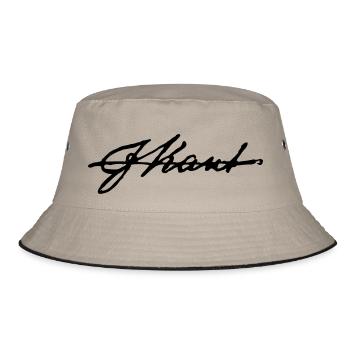 Immanuel Kant Unterschrift - Bucket Hat - Khaki/Schwarz - Vorne