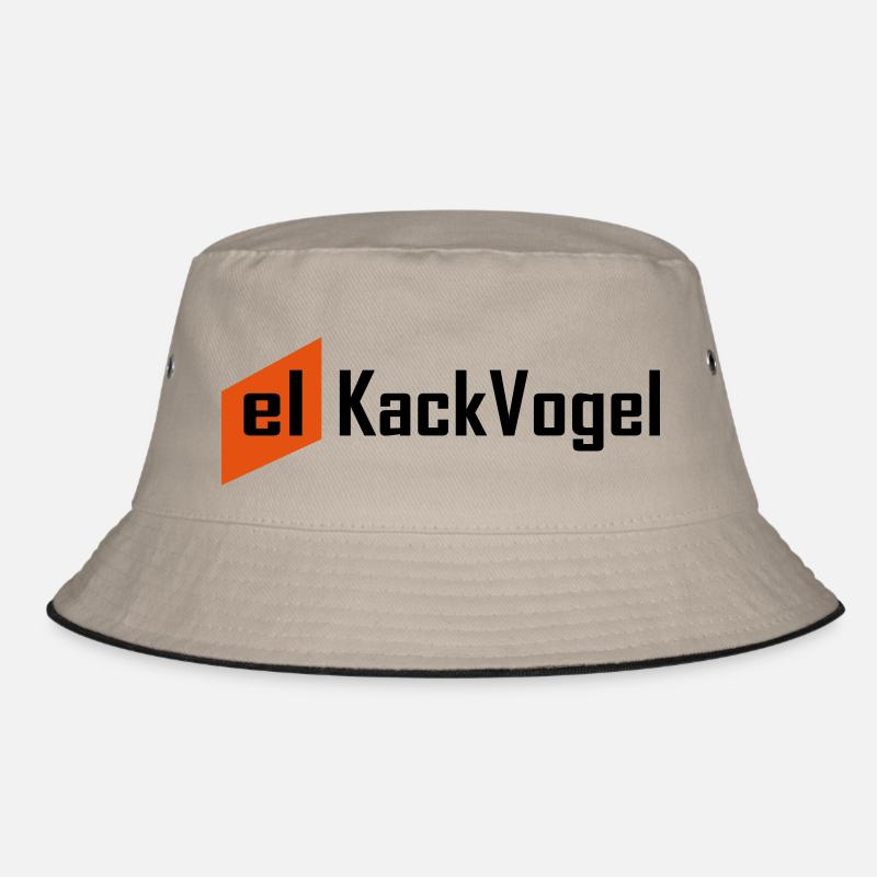 el kackvogel - Bucket Hat - Khaki/Schwarz