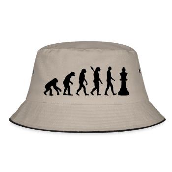 Schach - Bucket Hat - Khaki/Schwarz - Vorne