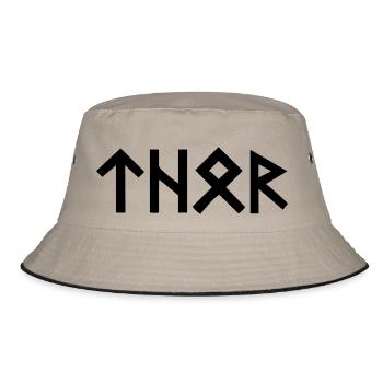 Thor Runen - Bucket Hat - Khaki/Schwarz - Vorne