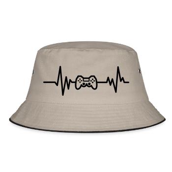 gaming - Bucket Hat - Khaki/Schwarz - Vorne