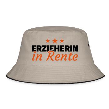 Erzieherin Rente - Bucket Hat - Khaki/Schwarz - Vorne