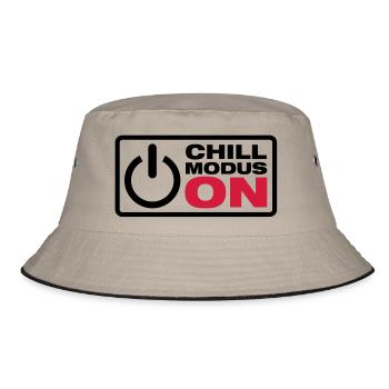 Chill Modus - ON - Bucket Hat - Khaki/Schwarz - Vorne