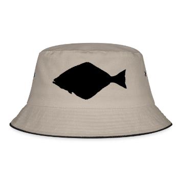 Heilbutt - Bucket Hat - Khaki/Schwarz - Vorne