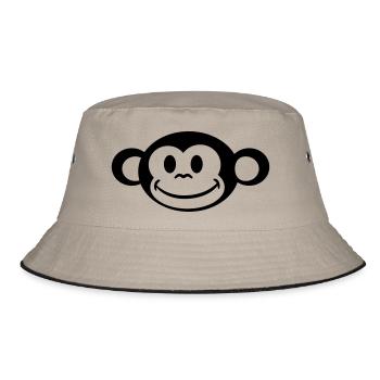 Peu drôle doux singe mignon - Bob - kaki/noir - Devant