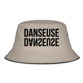 Tänzerin / Tänzer / Musik / Tanz / Dance - Bucket Hat - Khaki/Schwarz - Vorne