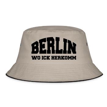 berlin - Bucket Hat - Khaki/Schwarz - Vorne