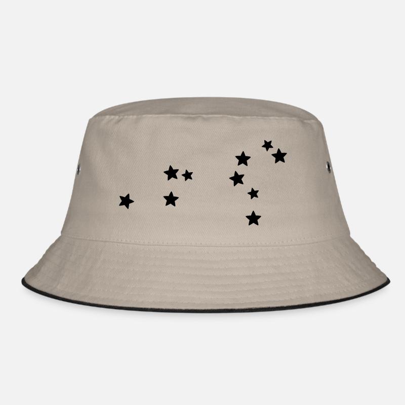 Sternbild Löwe - Bucket Hat - Khaki/Schwarz