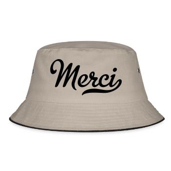 Merci - Bucket Hat - khaki/black - Front