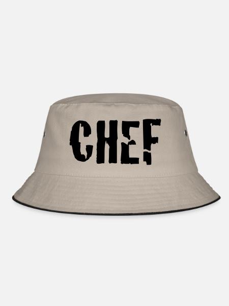 chef - Bucket Hat - khaki/black - Front
