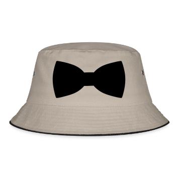 Fliege - Bucket Hat - Khaki/Schwarz - Vorne