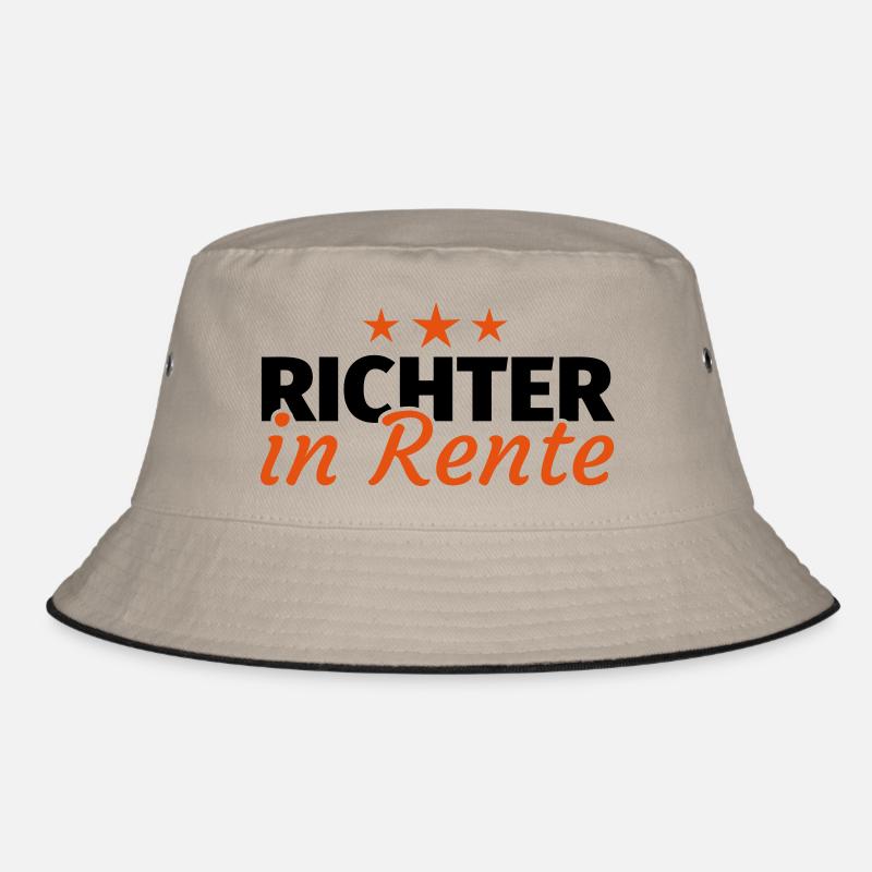 Richter Rente Ruhestand Geschenk - Bucket Hat - Khaki/Schwarz