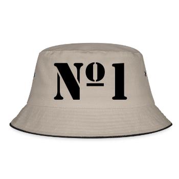 no1 - Bucket Hat - khaki/black - Front