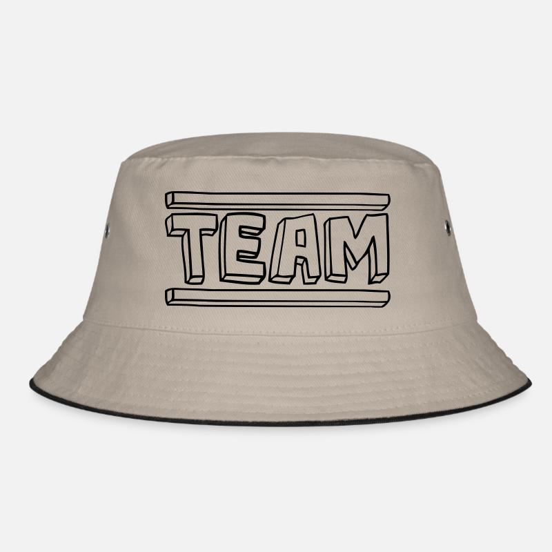 comic cartoon bar logo party group brushstric Bucket Hat