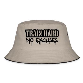 Train Hard No Excuses Logo - Bob - kaki/noir - Devant
