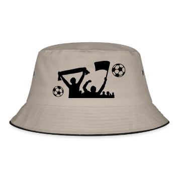 Fans Fussball - Bucket Hat - Khaki/Schwarz - Vorne