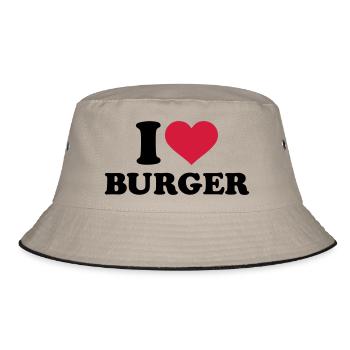 Burger - Bucket Hat - Khaki/Schwarz - Vorne