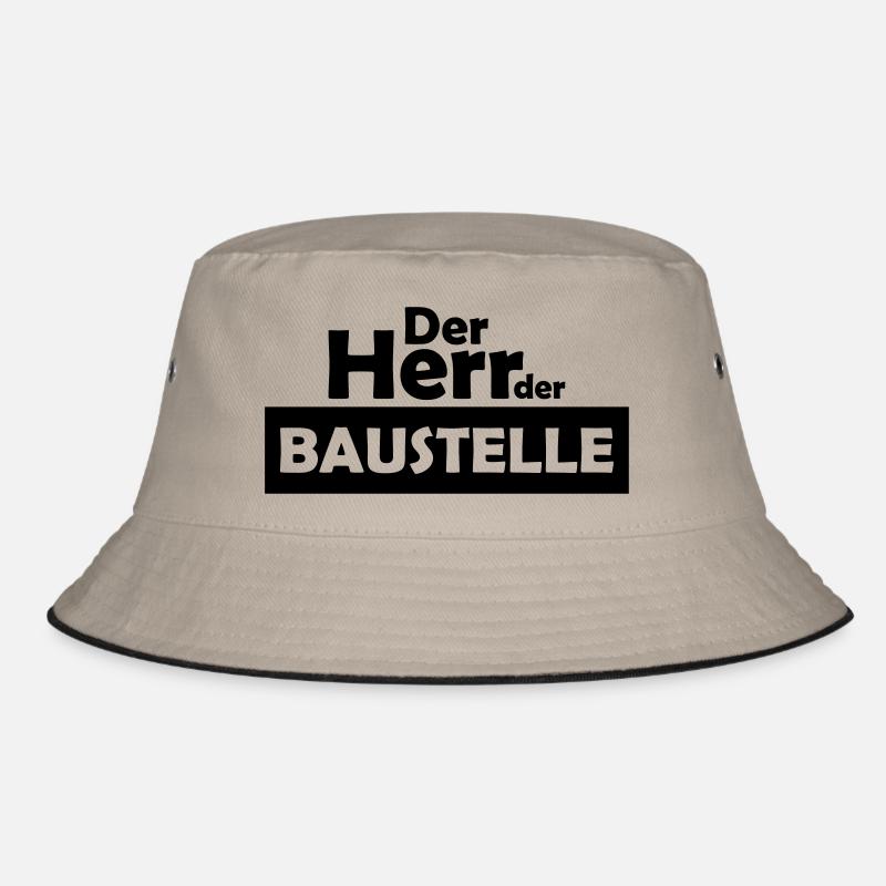 der herr der baustelle - Bucket Hat - Khaki/Schwarz