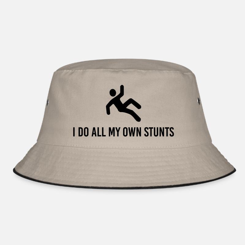 I Do All My Own Stunts - Bucket Hat - khaki/black