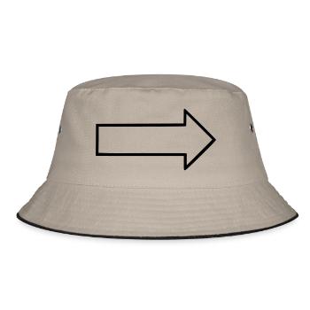 Pfeil - Bucket Hat - Khaki/Schwarz - Vorne