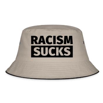 Gegen Rechts - Bucket Hat - Khaki/Schwarz - Vorne