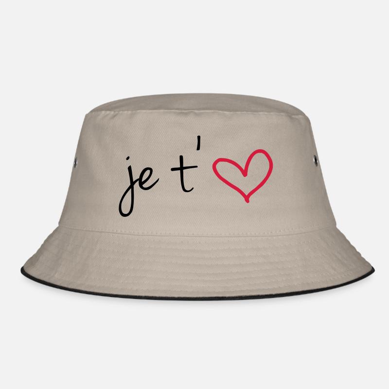 Je t'aime - Bucket Hat - khaki/black