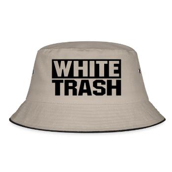 White Trash - Bucket Hat - khaki/black - Front