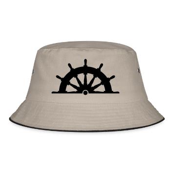 Steering wheel 1c - Bucket Hat - khaki/black - Front