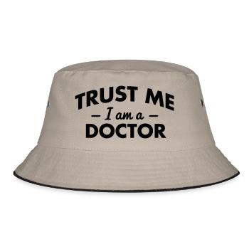 trust me i am a doctor - Bucket Hat - khaki/black - Front