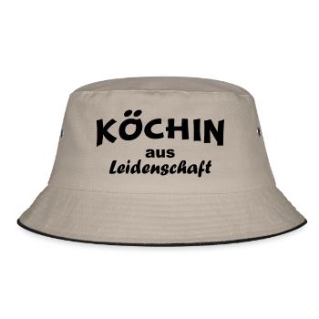 Köchin aus Leidenschaft - Bucket Hat - Khaki/Schwarz - Vorne