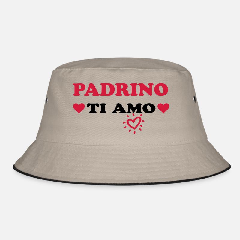 Padrino ti amo - Bucket Hat - Khaki/Schwarz